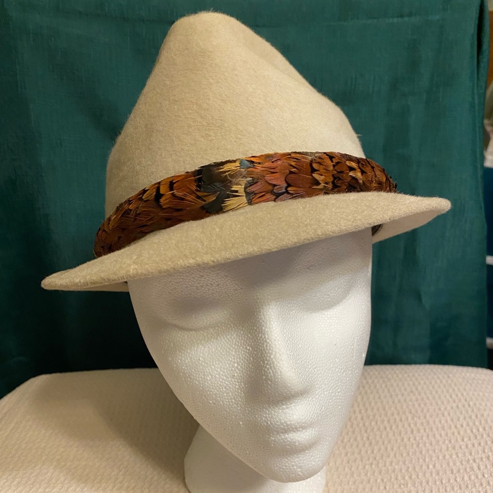 Vintage Stetson Playboy 3x Beaver Fedora Hat - Size 7 - Beige/Tan